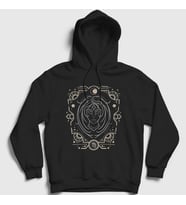 Presmono Unisex Siyah Virgo Zodiac Hediye Başak Burcu Kapüşonlu Sweatshirt 530301tt