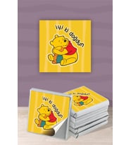 Winnie The Pooh Temalı Doğum Günü Çikolata Etiketi * Sticker 60 adet 4x4 cm