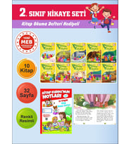 2.Sınıflar İçin Okumayı Sevdiren 10 lu Hikaye Seti 8 (Kitap Okuma Defteri Hediyeli)