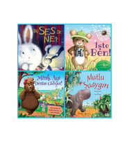 3-6 Yaş Renkli Resimli Büyük Boy 4 Kitap Set Çocuk Masal Kitapları