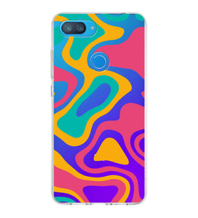 Xiaomi Mi 8 Lite Uyumlu Kapak Renkli Desen Tasarımlı Şeffaf Silikon Kılıf