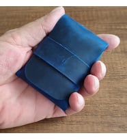 Sumerian Minimalist Deri Kartlık Mavi ( Anahtarlık Hediye )