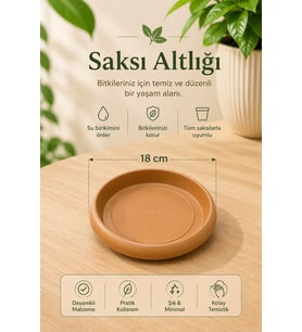 18 cm Saksı Altlığı – Şık ve Pratik Çözüm
