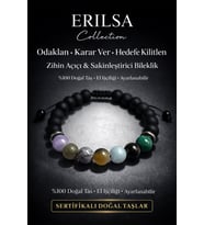Sertifikalı Zihin Açıcı Sakinleştirici Bilekliği -Ametist Labradorit Jasper Akuamarin Kuvars Turkuaz (Çok Renkli)