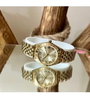 Ferrucci Taşlı Şık Gold Rek Yeni Sezon Çelik Kadın Kol Saati (Altın)