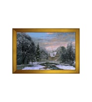 Manzara Temalı Kanvas Tablo 80 x 110 cm Gold Çerçeve