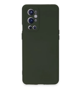 Mey İthalat® One Plus 9 Pro Kılıf Nano içi Kadife Silikon - Koyu Yeşil