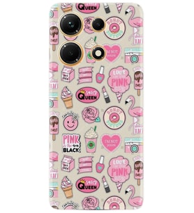 Infınix Note 30 Kılıf Resimli Desenli Baskılı Silikon Donut Flamingo 1415