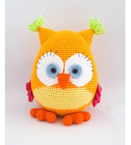 Renkli Baykuş Amigurumi Organik Oyuncak