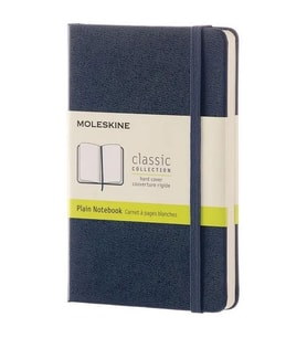 Moleskine Sert Kapak Defter Safir Mavi (Çizgisiz - 9x14)