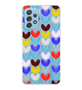 PrintiFy Samsung Galaxy A52s ile Uyumlu 1mm Slim Fit Water Color 1 Baskılı Şeffaf  Kılıf