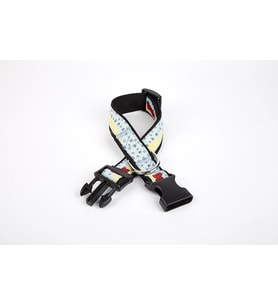 Pati Desenli Dokuma Köpek Boyun Tasması 3 cm x 36-60 cm Siyah
