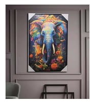Retro Renkli Vintage Fil Duvar Dekorasyon Yağlı Boya Tablo 90x60