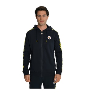 Fenerbahçe Lacivert Tribün Lazer Baskılı Kamuflaj Detaylı Erkek Sweatshirt