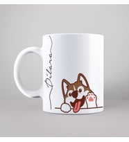 Sevimli Köpek Baskılı Kupa Kişiye Özel