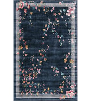 Eliana Home Baskılı, Yıkanabilir Kaymaz Taban Salon Halısı LNA1033 100x150 cm (Lacivert)