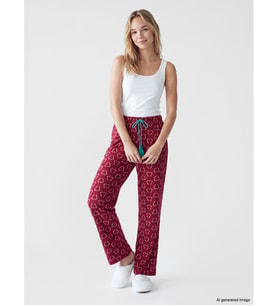 LCW DREAM Kırmızı Desenli Kadın Pijama Altı
