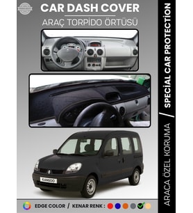 RENAULT KANGOO (1997-2008) AIRBAGSIZ Torpido Örtüsü Ön Panel Koruma Tam Uyum UV Koruma Kaymaz