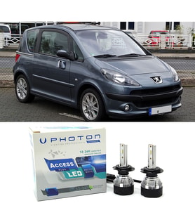 Peugeot 1007 Uzun+Kısa Far Ampulü H4 Access Yeni Seri Beyaz 2005-2009