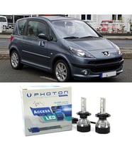 Peugeot 1007 Uzun+Kısa Far Ampulü H4 Access Yeni Seri Beyaz 2005-2009