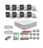 Hikvision 2mp 8 kameralı Dış ortam AHD HD-TVI Full Kamera Seti 4TB Disk