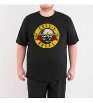 Bant Giyim - Guns N' Roses 4XL Büyük Beden Siyah Erkek Tişört (Siyah - Beyaz)