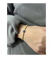 Unisex - Çok Şık Nazar Boncuklu Ahşap Bileklik  Handmade