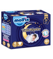 Molfix Tatlı Rüyalar Bebek Bezi 4 Beden 7-14 KG Maxi 380 Adet Mega Fırsat Pk
