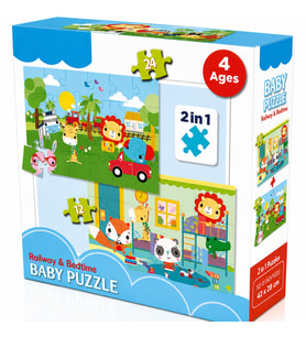 Baby Railway & Bedtime 2’si 1 Arada Puzzle