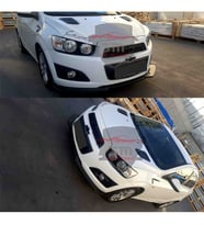 Chevrolet Aveo Ön Tampon Eki Body Kit Karlık Lip 4 parça (Kırmızı)