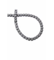 Hematit Doğal Taş Parlak Füme Kare Kesim 6x6mm Dizi [AA]