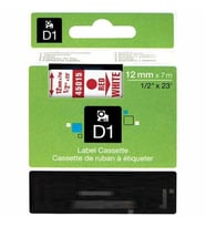 Dymo 45015 Beyaz Üzerine Kırmızı Muadil Etiket