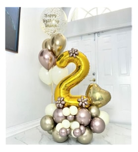 Sürpriz Kişiselleştirilebilir Yaş Temalı Balon Buket Aranjman