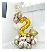 Sürpriz Kişiselleştirilebilir Yaş Temalı Balon Buket Aranjman