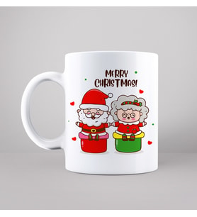 Mutlu Yıllar & Merry Christmas & Yılbaşı & Noel Baba Tasarımlı Kupa