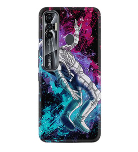 Tecno Spark 6 6 Go 8C 8 Pro 7 7 Spark 9 Pro Kılıf Desemli Silikon Astronot Signs 1753