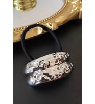 Caş Dekorasyon Gümüş Renk Metal Detaylı Lastik Toka