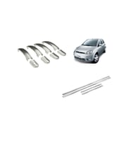 Ford Fiesta 2002 Sonrası Set Kapı Kolu 4 Kapı Ve Cam Çıtası 4 Parça Krom Paslanmaz Çelik