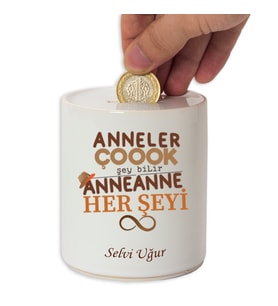 İsme Özel Seramik Kumbara - Anneanne