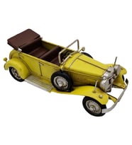 Üstü Açık Lincoln KA Roadster - El Yapımı Vintage Dekoratif Metal Araba