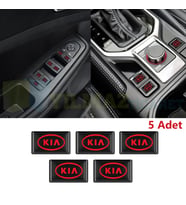 Kia Logo Direksiyon Jant Vites Torpido Damla Silikon Oto Sticker 5 Adet ( 17 x 11 mm Ölçü )