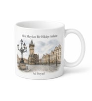 Şehir Meydanı Temalı Kişiye Özel Kupa Bardak Özel Tasarım Hediye