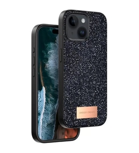 Durukar® iPhone 15 Bright Simli Kapak - Siyah