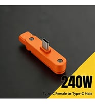 Katlanabilir Standlı Type-C to Type-C Adaptör Taşınabilir Mini Dock Şarj ve Veri Dönüştürücü Anahtarlık Tasarım Turuncu