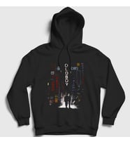 Presmono Unisex Siyah Cover Film Oldboy Kapüşonlu Sweatshirt 248197tt