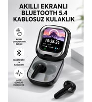 Bluetooth 5.4 Kulaklık – Gürültü Engelleme ve Akıllı Ekranlı Şarj Kutusu