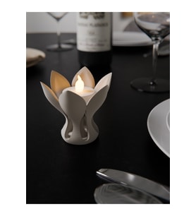Lotus Çiçeği Tasarımlı Tealight Mumluk – Modern ve Zarif Dekoratif Mumluk