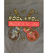 15X15 CM ÜTÜ İLE YAPIŞAN ROCK GİTAR TRANSFER BASKI APLİKE TİŞÖRT BASKI