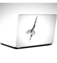 Kelebek Siyah Beyaz Laptop Sticker 10 İnch (25X19CM)