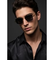Glazento Premium Gold Kare Güneş Gözlüğü UV400 Korumalı